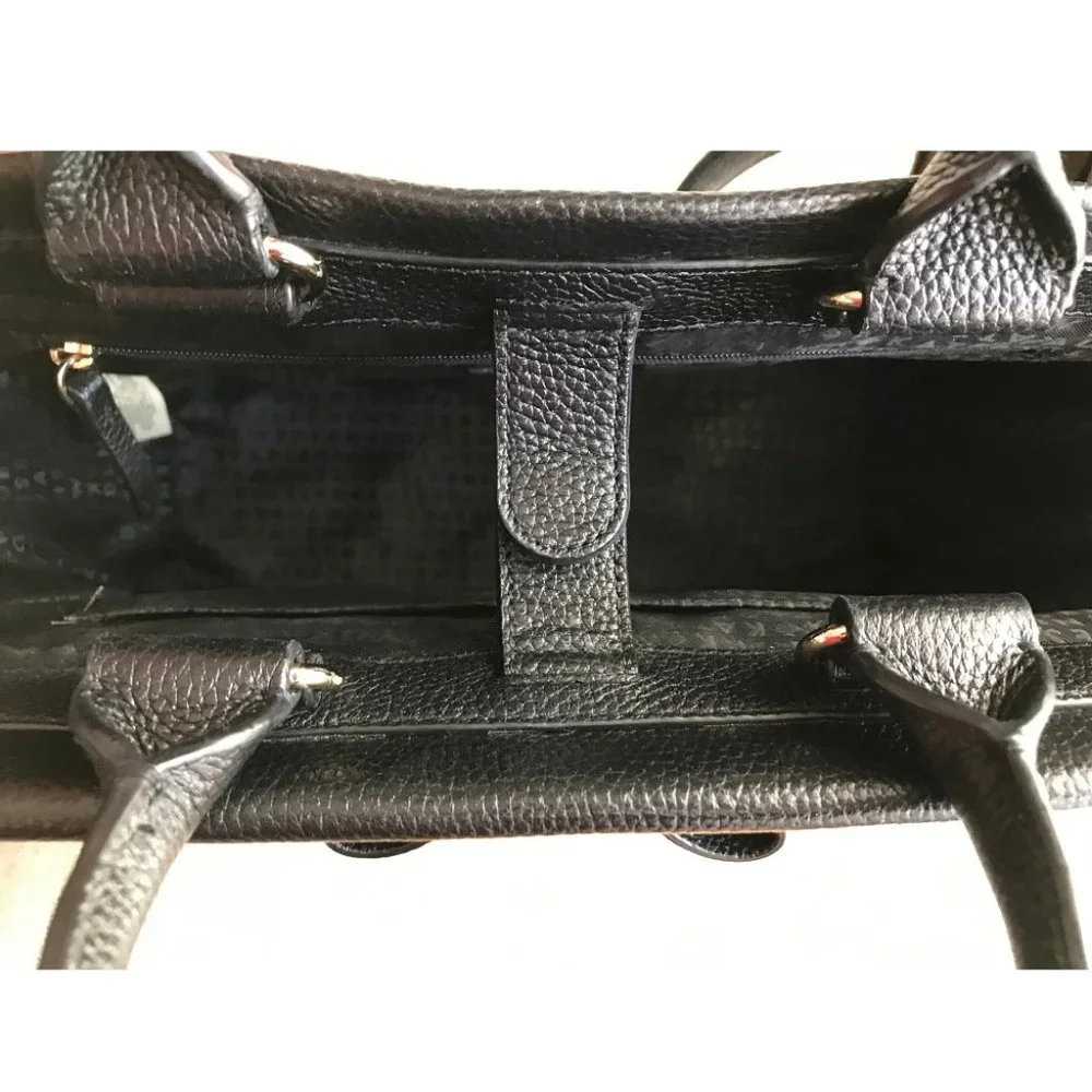 Kate Spade Black Leather Bow Satchel Shoulder Bag